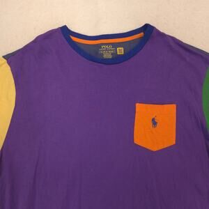 Polo Ralph Lauren Casual Crew Neck Short Sleeve T Shirt Mens Size XL Purple